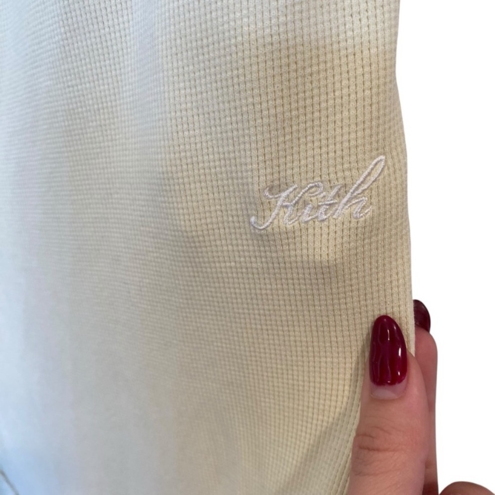 Kith Waffle Knit Chelsea Sweatpants In Butter Yellow - Picture 4 of 7